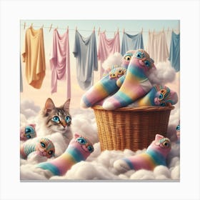 Rainbow Socks Canvas Print