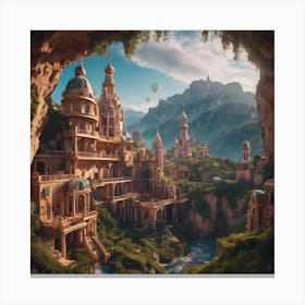 Landscape Inspired By Gaudi 5 Canvas Print