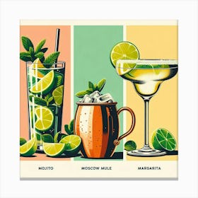 Colorful Drinks Canvas Print