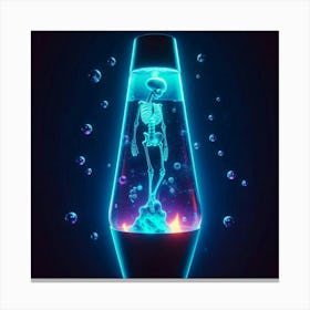 Skeleton In A Vase Canvas Print