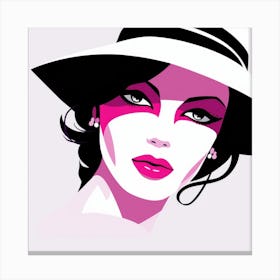 Woman In A Hat 13 Canvas Print