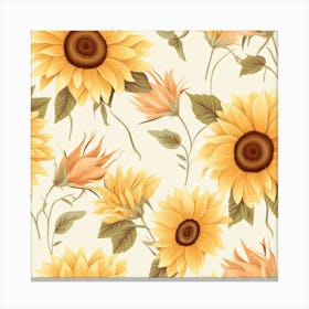 Pastel Sunflower Canvas Print