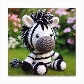 Amigurumi, zebra Canvas Print