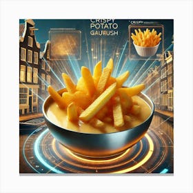 Crispy Potato Garnish Scifi Canvas Print