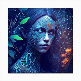 Woman In The Forest Canvas Print