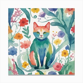 Colorful Cat 1 Canvas Print