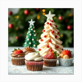 Asm Christmas Dessert With Chocolate And Strawberry Li 042f004b 7faa 4c7a 8e2e 14a9000e8112 Canvas Print