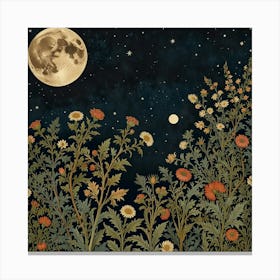 Moonlight In The Meadow 2 Canvas Print