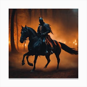 Batman On Horseback Canvas Print
