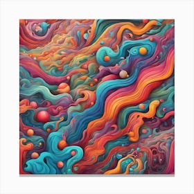 Psychedelic Abstract Painting Canvas Print