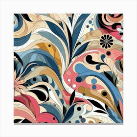 Abstract Floral Pattern 2 Canvas Print