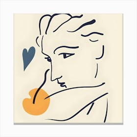 Woman With An Orange Canvas Print