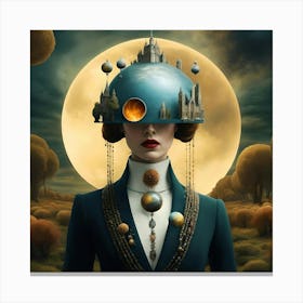 'The Woman In The Moon' Canvas Print