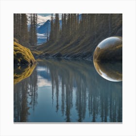 Sphere In A Lake Canvas Print