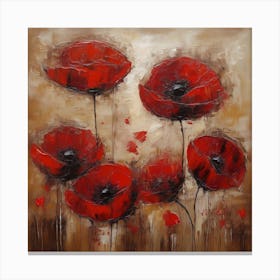 Flower of Large Red Poppy Canvas Print