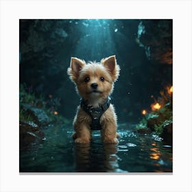 Dog In A Cave 1 Canvas Print
