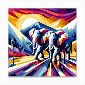 The Dreamers of the Dust Elephants Canvas Print