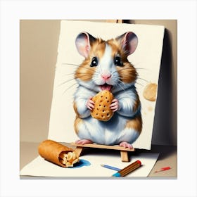 Hamster Painting 12 Canvas Print