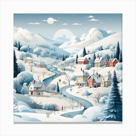 Winter Landscape for Christmas 5 Canvas Print