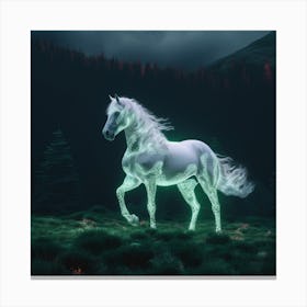 White Dream Horse Canvas Print