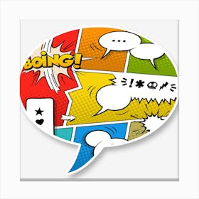 Comics Comic Book Text Logospeech Balloon Canvas Print