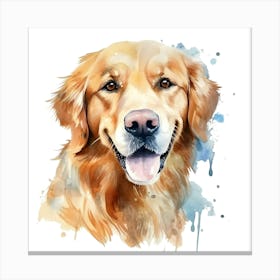 Golden Retriever Watercolor Painting 5 Canvas Print