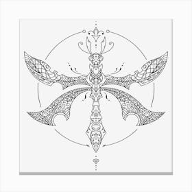 Mandala Insect 03 Canvas Print
