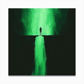 Person Standing On A Cliff Canvas Print