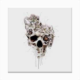 Skull Castle Square Canvas Print