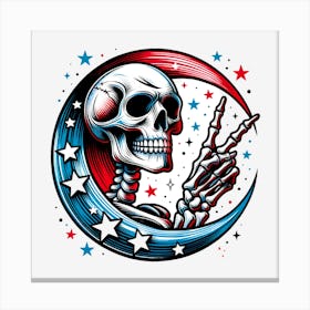 American Skeleton Canvas Print