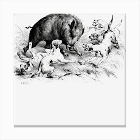 Wild Boar Hunter Pig Hog Hunting Canvas Print