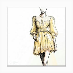 Yellow Dress Canvas Print