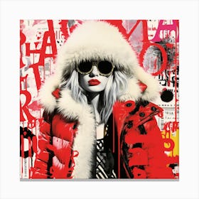 Girl In Red 2 Canvas Print