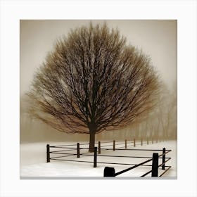 Tree In The Snow Canvas Print Canvas Print