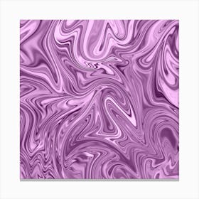 Plum Liquid Marble Canvas Print