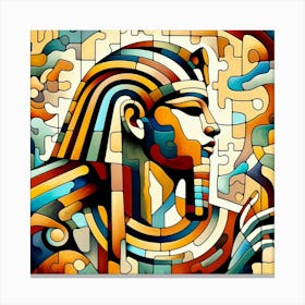 Abstract Puzzle Art Pharaoh Egypt Canvas Print