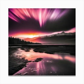 Purple Starry Sky Canvas Print