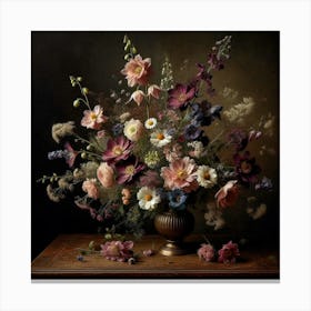 Golden Age Floral Still-life 2.0 7 Canvas Print