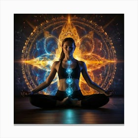 Energy auras
Woman Meditating Canvas Print