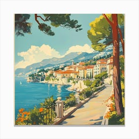 Côte D'Azur Art Canvas Print