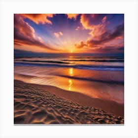 Sunset On The Beach 274 Canvas Print