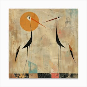 Two Cranes 4 Canvas Print