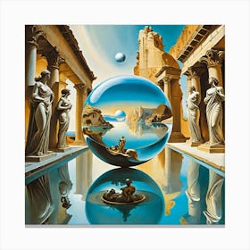 Reflecting Statues Canvas Print
