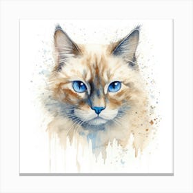 Suphalak Cat Portrait Canvas Print