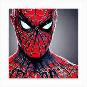Scary Spiderman Face Paint Canvas Print