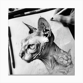 Sphynx Cat Canvas Print