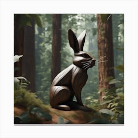 Rabbit In The Woods 32 Canvas Print