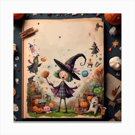 Halloween Witch Canvas Print