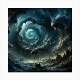 Dark Ocean Canvas Print