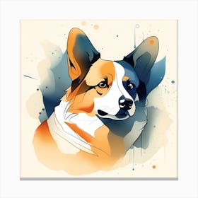 Corgi Portrait 6 Canvas Print